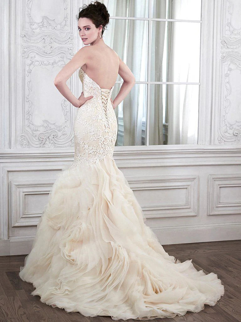 Full body back view of 5MS162 by Maggie Sottero 