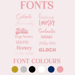 Font options and color