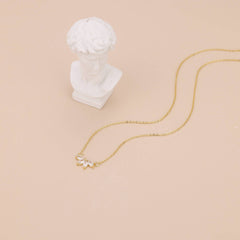 Marquise Flower Pendant Necklace