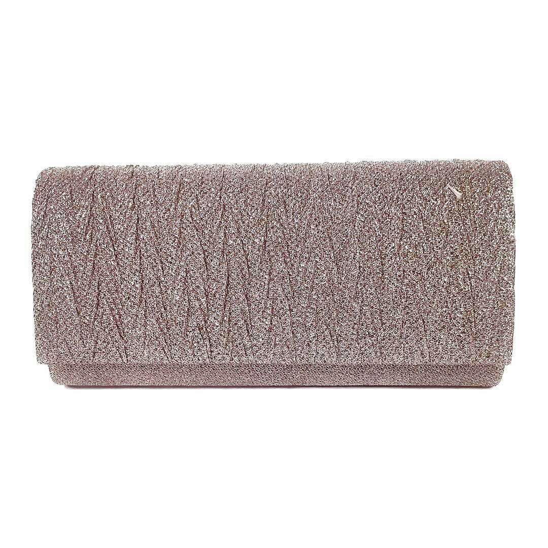 Rose Gold glitter clutch