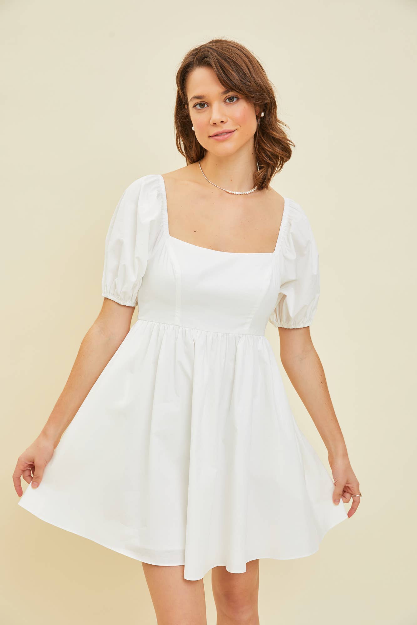 The "Elina" - Puff Sleeve Babydoll Dress