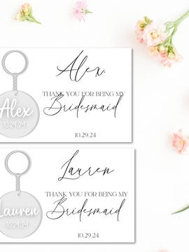 Bridesmaid Keychain + Card