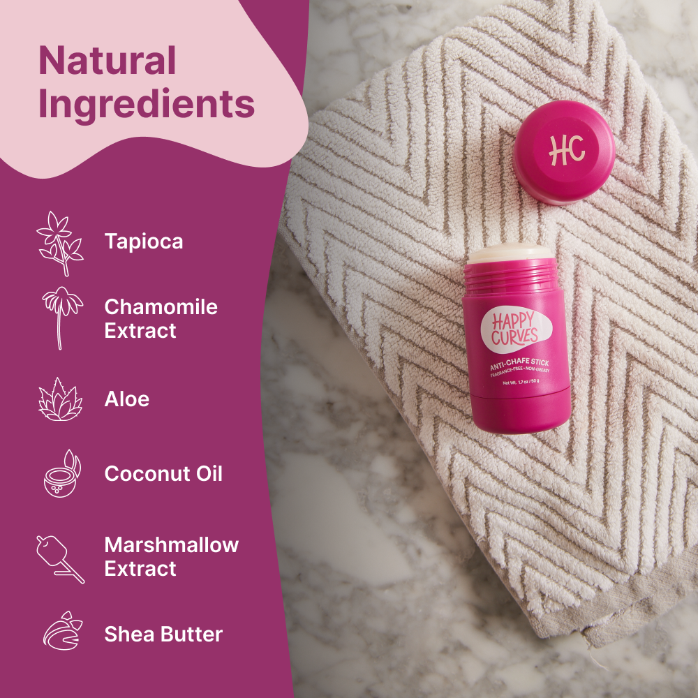 Happy curves open lahying on a towel