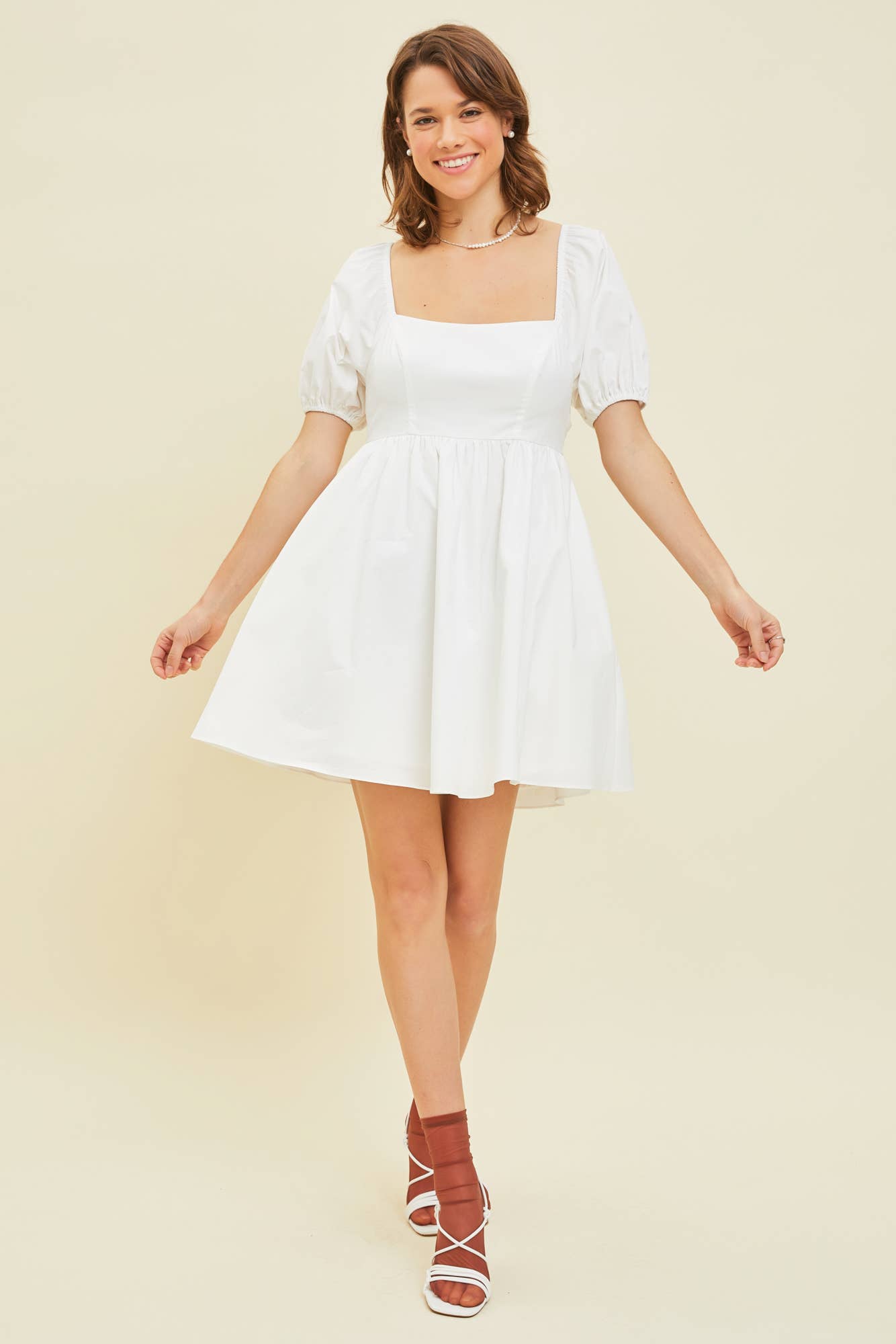 The "Elina" - Puff Sleeve Babydoll Dress