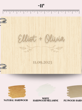 Engraved Wooden Minimalist Guest Book