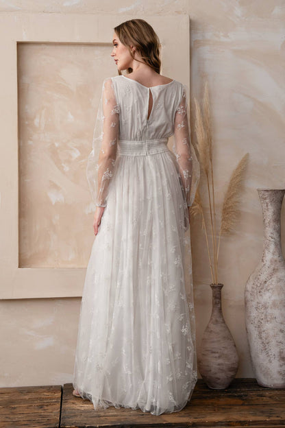 The "Wallflower" - Long Sleeve Boho Dress