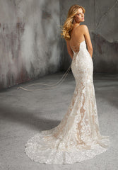 Full body back view of 8285 by Mori Lee