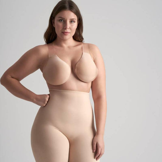 Woman wearing our sticky lift bra