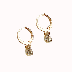 Minimalist Gold Mini Crystal Rhinestone Dangle Earrings