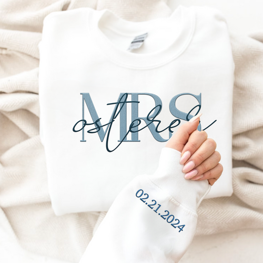 Personalized Mrs Sweater & Cuff