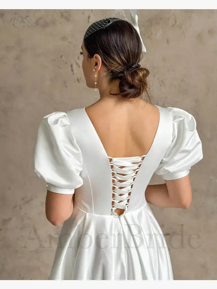 Close up back view of Classic Half Sleeve by Amber (Size 8)