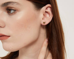 Daisy Heart Threader Earring