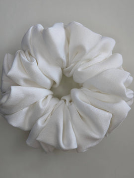 White Bridal Silk Scrunchie