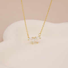 Marquise Flower Pendant Necklace