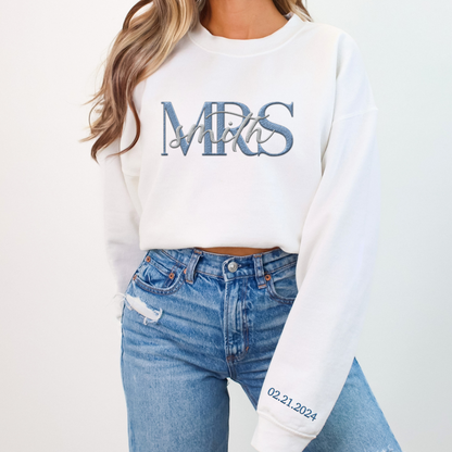 Personalized Mrs Sweater & Cuff