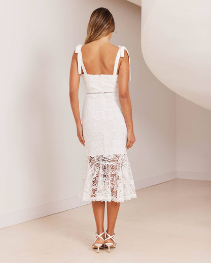 The "Darcie" Boho Bow Midi Dress