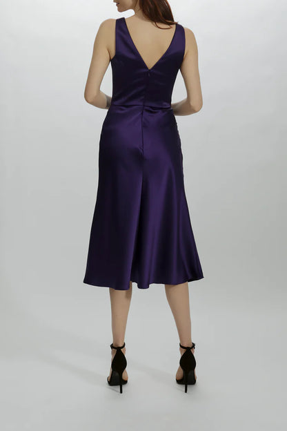 Full body back view of Amsale Amethyst