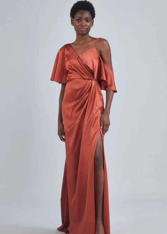 Full body front view of Amsale - P396S