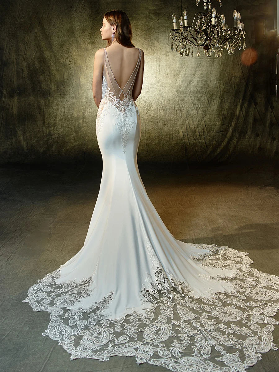 Full body back view of Lena by Blue by Enzoani 