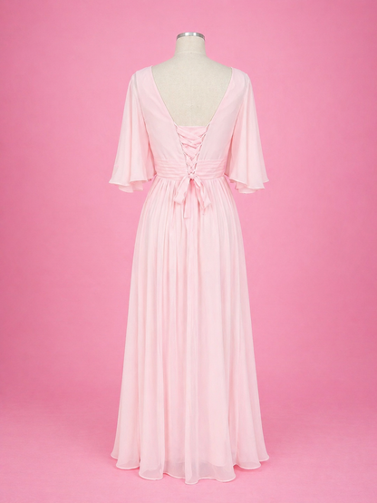 Corset back light pink bridesmaid dress Ottawa