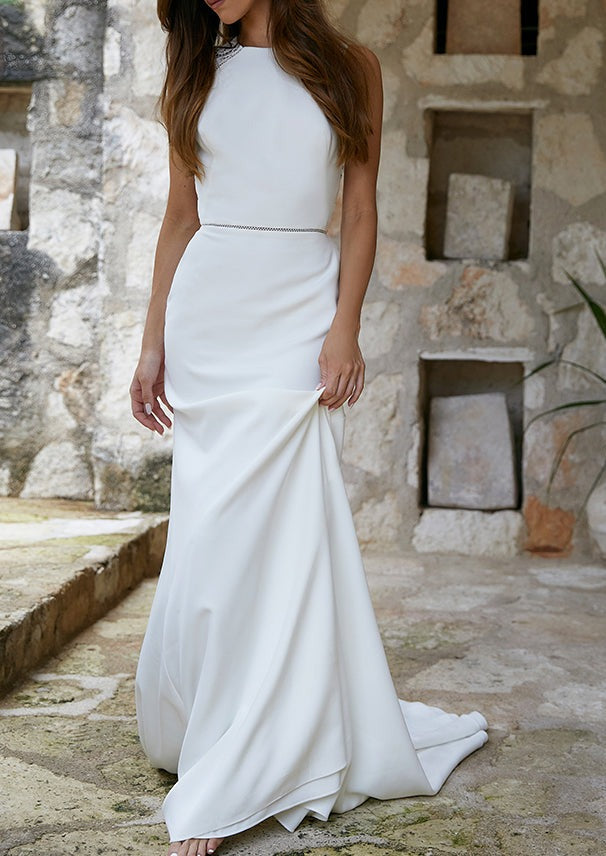 Full body front view of Helen by Scout Bridal