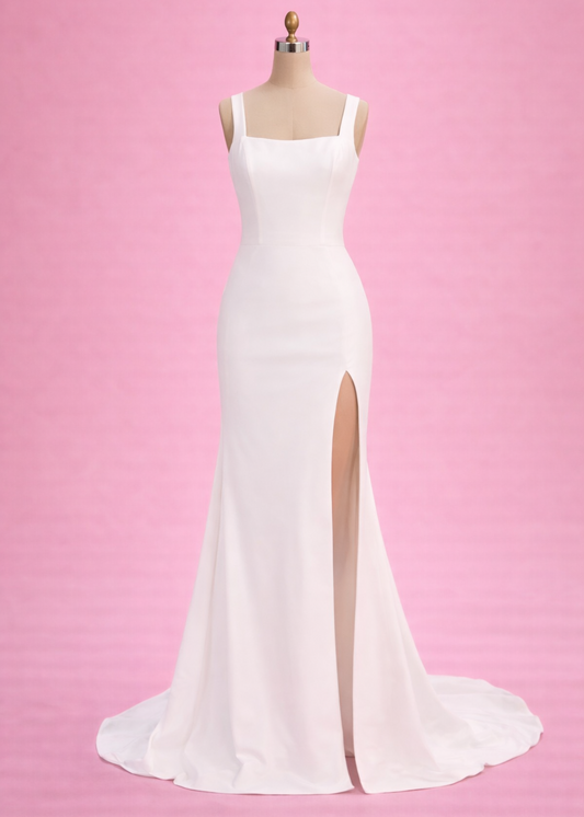 Fit and flare wedding gown