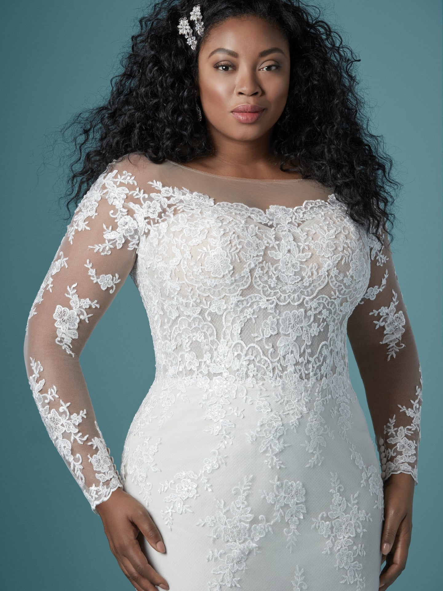 Close up front view of Chevelle Lynette by Maggie Sottero