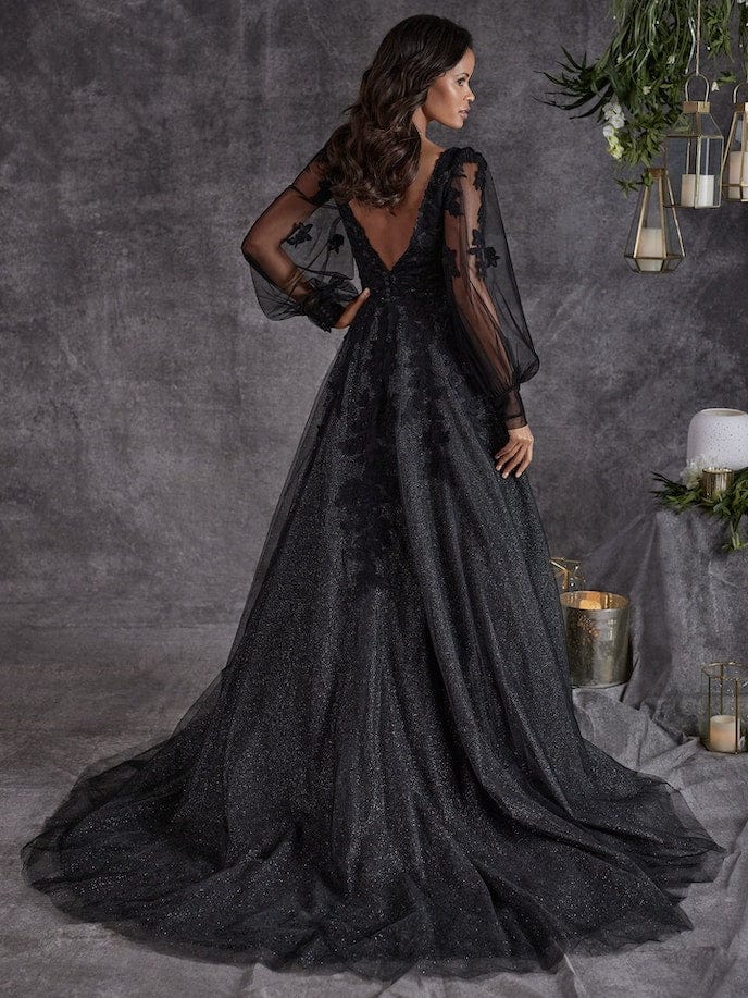 You're bold. You've got a vibe. You're destined for a whimsical lace tulle wedding dress, Alexandria, made for dreamy backdrops and magical lighting.&nbsp;