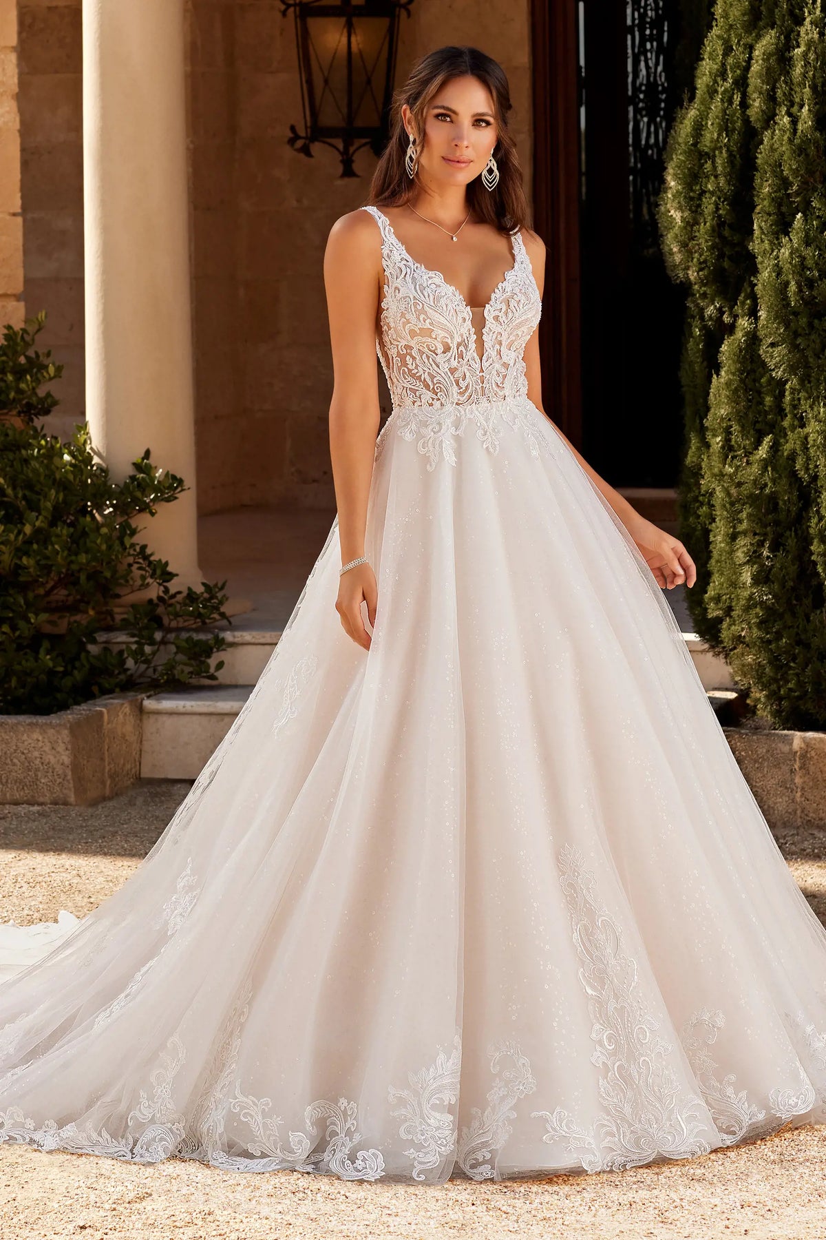 Sebastian by Sophia Tolli Ball Gown wedding dress in lace and tulel at NKIN bridal boutique in Ottawa