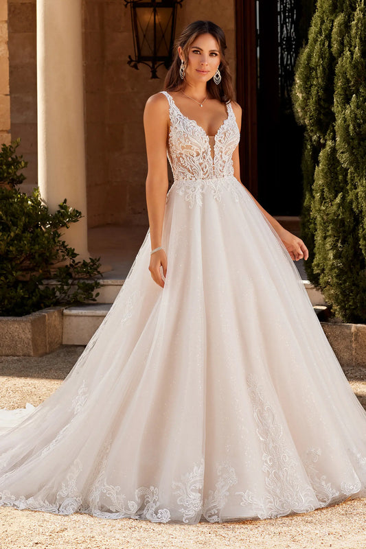 Sebastian by Sophia Tolli Ball Gown wedding dress in lace and tulel at NKIN bridal boutique in Ottawa