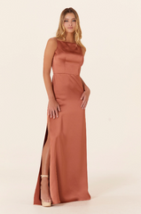 Full body front view of morilee 21836 in spice