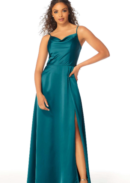 Full body front view of Morilee - 21813 (Teal 