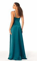 Full body back view of Morilee - 21813 (Teal 