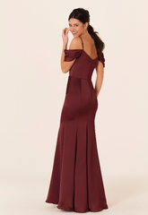 Full body back view of Morilee - 21821 (Bordeaux