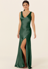 Full body front view of Morilee - 21835 in emerald