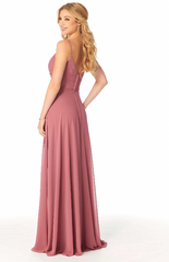 Full body back view of Morilee - 21814 (Rosewood