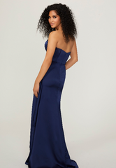 Full body back view of Morilee - 21791 (Sapphire