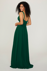 Full body back view of Morilee - 21793 (Emerald