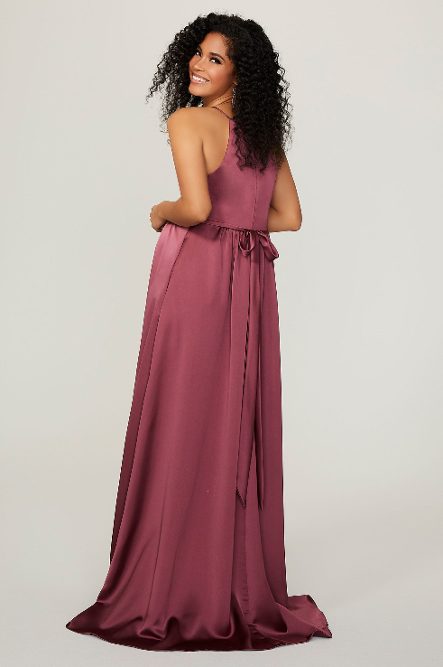 Full body back view of Morilee - 14101 (Rosewood