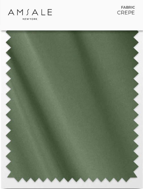 Olive color swatch in crepe