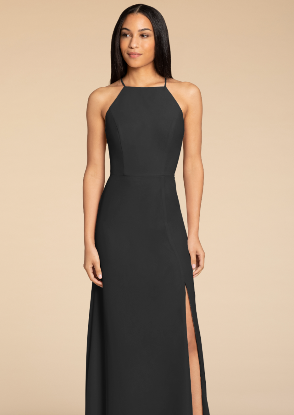 Full body front view of Hayley Paige Occasions - 5918 in black