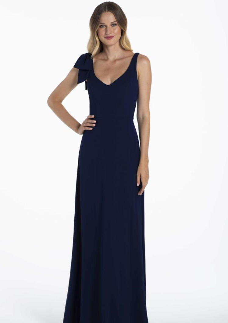 Full body front view of Hayley Paige Occasions - 52113 (Indigo