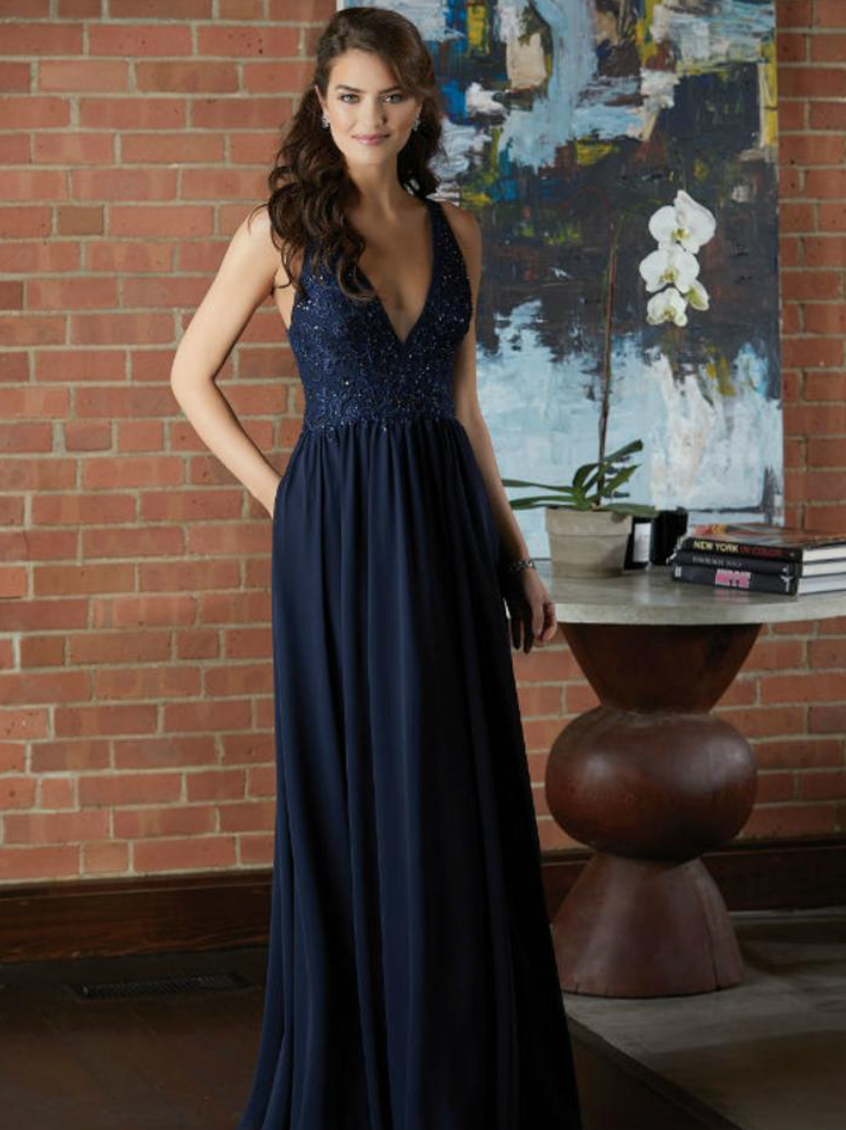 Mori Lee 21593 (Charcoal 12 & French Lilac 18)