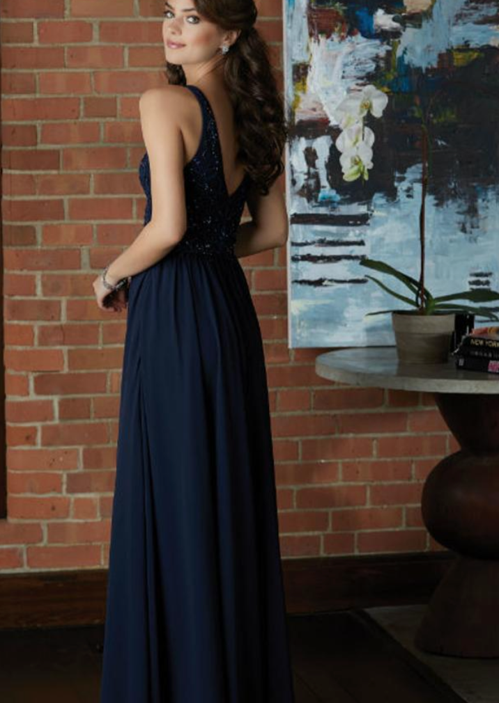 Mori Lee 21593 (Charcoal 12 & French Lilac 18)