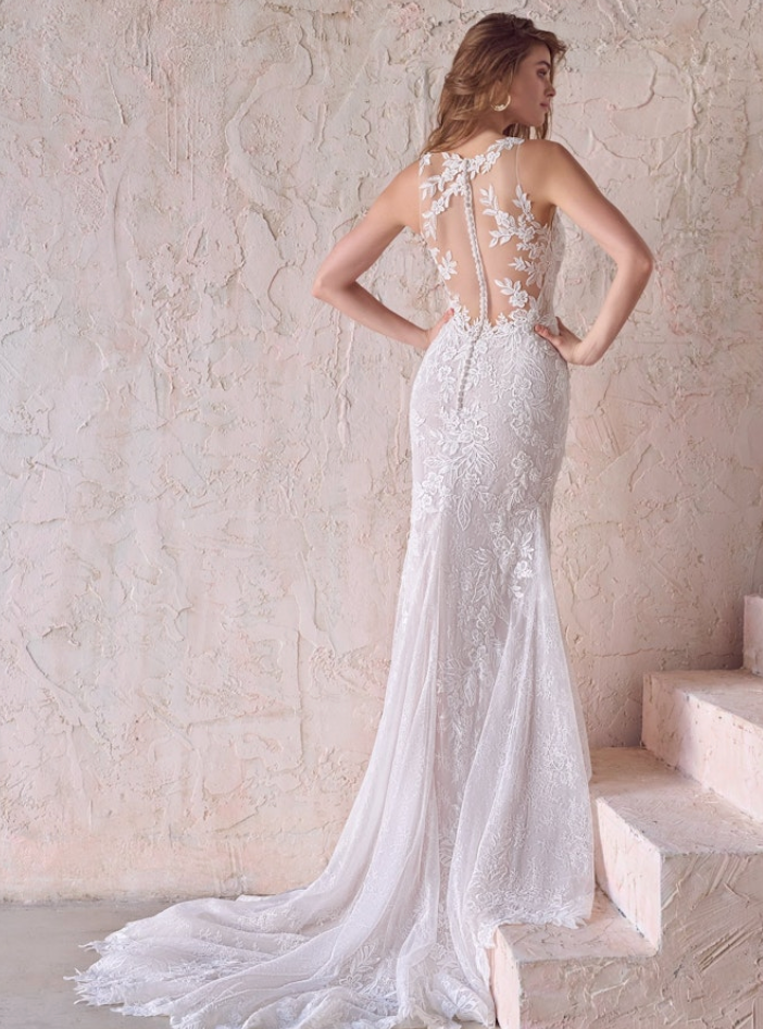 Full body back view of Kern by Maggie Sottero