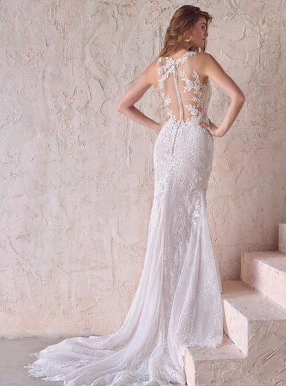 Full body back view of Kern by Maggie Sottero