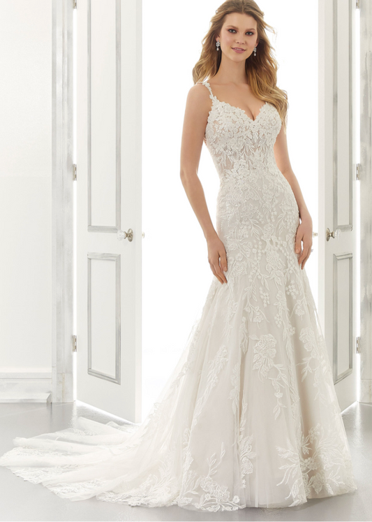 Full body front view of Aviva by Mori Lee