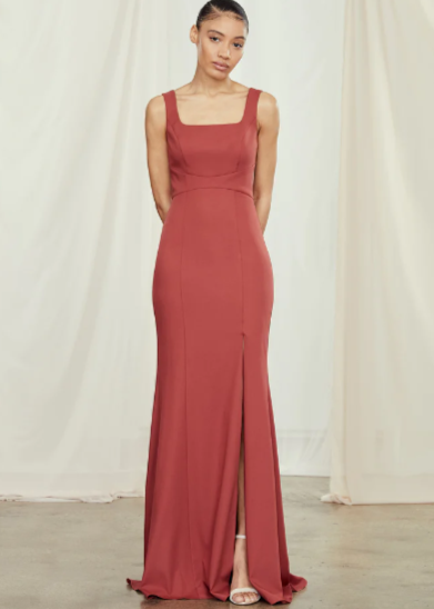 Full body front view of Amsale GB108P