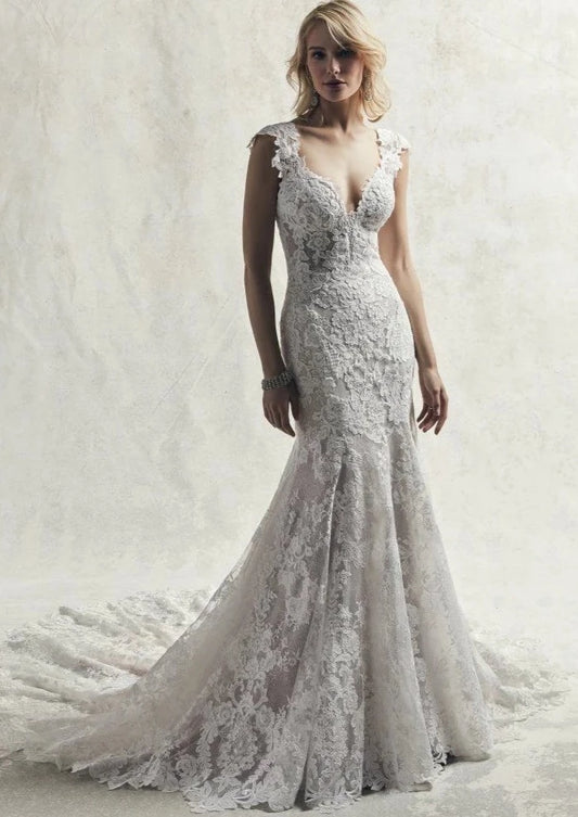 Full body view of Chauncey by Sottero + Midgley