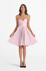 Full body front view of Sakura Midi - Blush pink